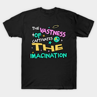 The vastness of space captivates the imagination. T-Shirt